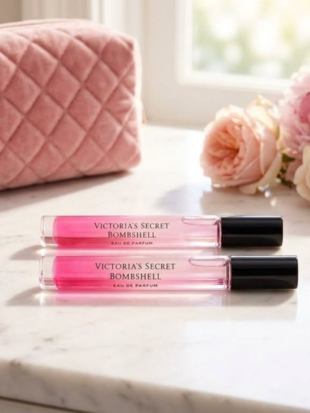 2 Victoria's Secret BOMBSHELL Eau De Parfum Perfume Rollerball .23 fl oz New